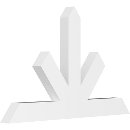 Ekena Millwork Saratoga Architectural Grade PVC Gable Bracket, 60"W x 37 1/2"H x 4"D x 6"F, 15/12 Pitch GBP060X38X0406SAR00